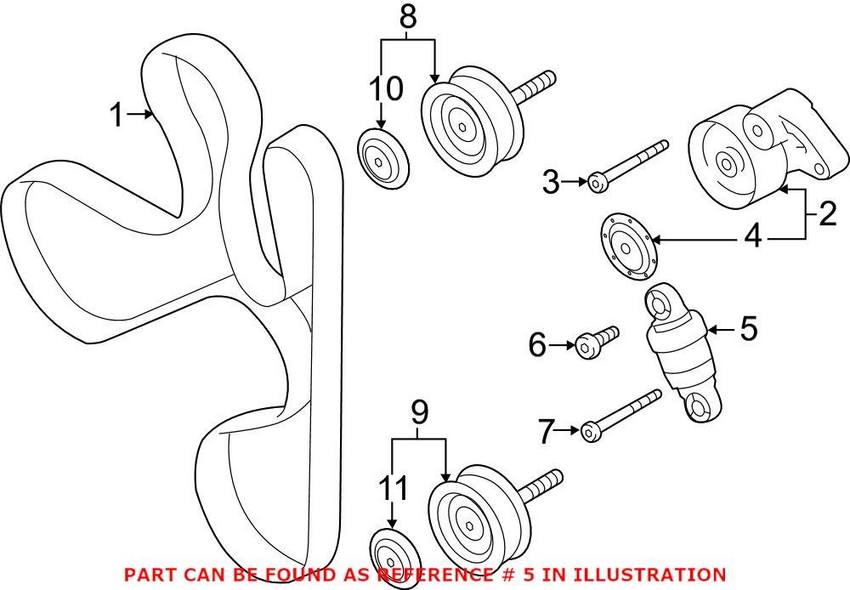 Porsche Drive Belt Tensioner 94810226175